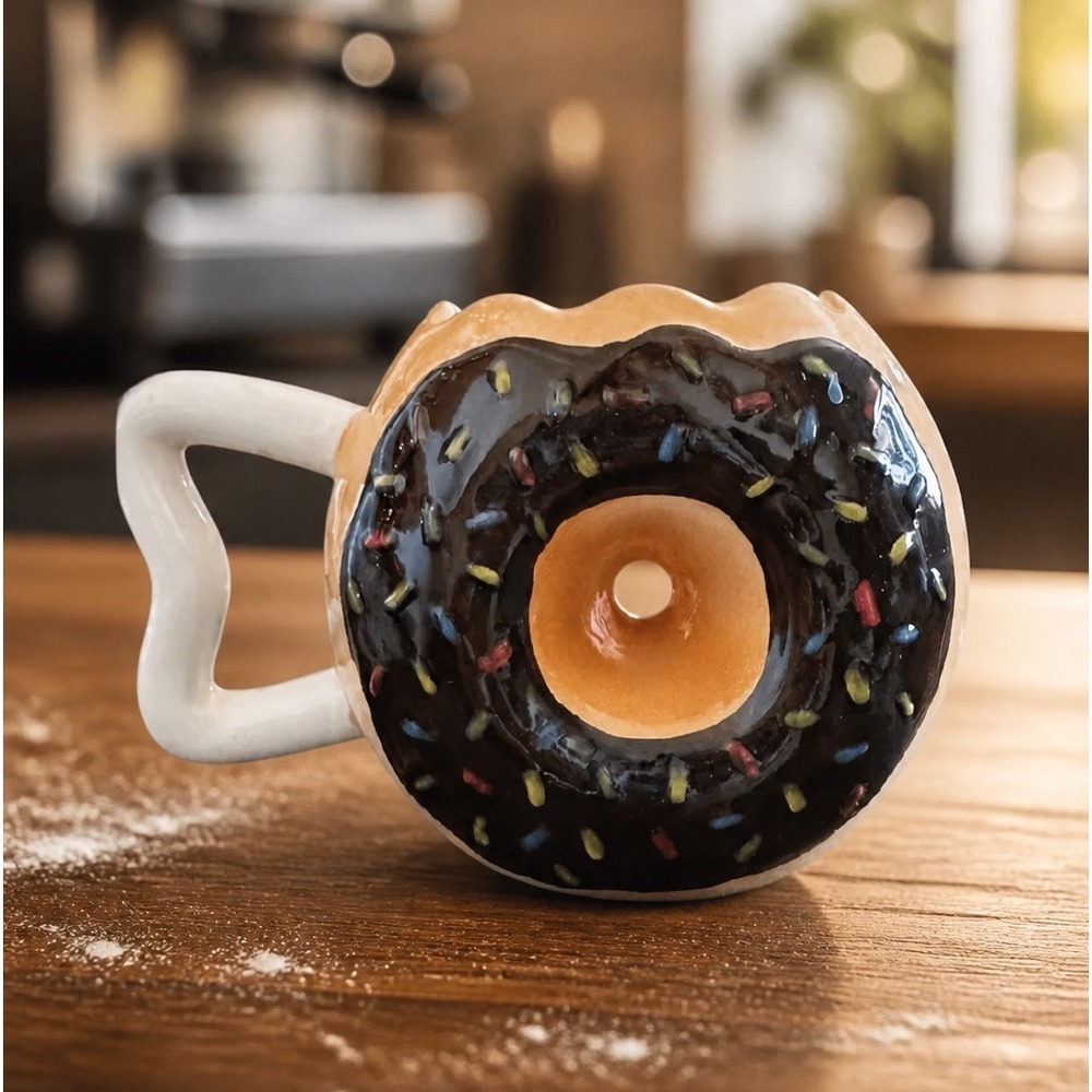 Vintage Big Mouth Toys "MMMMM... Donuts" Mug - Rare Original Logo Mark Y2K
